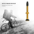 2pcs 60mm MTB Road Bike Extender Valves Tubeless Presta Valve Core (Yellow)