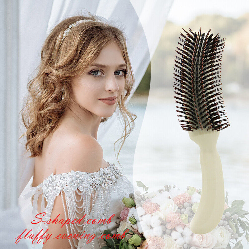 S Shape Fluffy Evening Hair Comb Scalp Massage Updos Curly Detangling Hair