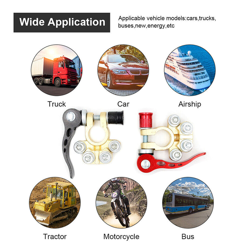 Thicken battery clamps, clamps, car top posts, battery, cable connection