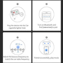 Bluetooth FM Transmitter MP3 Player Dual USB Car Charger Fast Charger Adapter