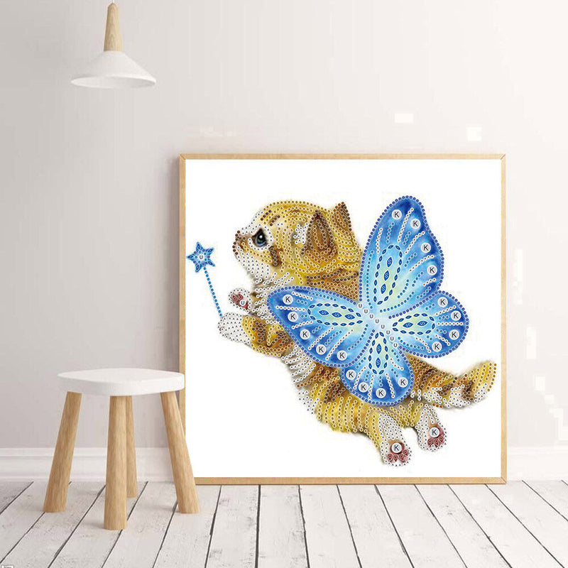 5D DIY Part Special Shaped Drill Diamond Painting Cat Art Decor (YX286)