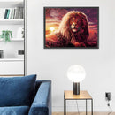 DIY Diamond Painting Lion Full Round Drill Mosaic Art Picture Home Decor Craf