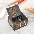 Retro Wooden Hand Cranked Music Box Kids Child Birthday Gift Home Ornaments