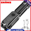Portable ABS Flashlight Lamp with 1200mAh Built-In Battery Torch Lantern Light