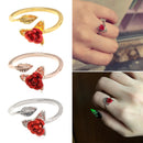 Yarn Guides Finger Wear Rose Flower Shape Sewing Crochet Loop Knitting Ring