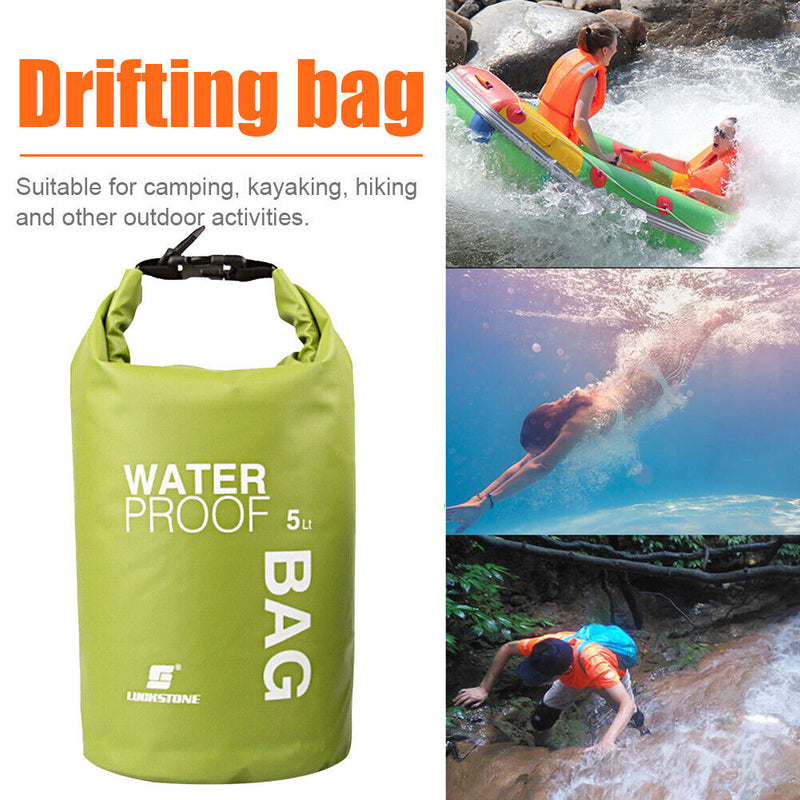 3x Outdoor Waterproof Dry Bag Water Floating Kayak Rafting Roll Top Sack