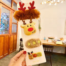 4pcs Cute Christmas Hair Clip Set Brooch Shiny Santa Claus Hair Band Headdress
