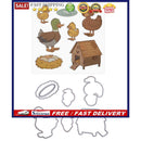 Farm Duck Silicone Stamp Cutting Die Stencil Frame Scrapbook Decor Craft
