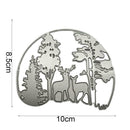 Metal Cutting Die CHRISTMAS TREES AND DEER SCENE Scrapbooking NICE G6N0