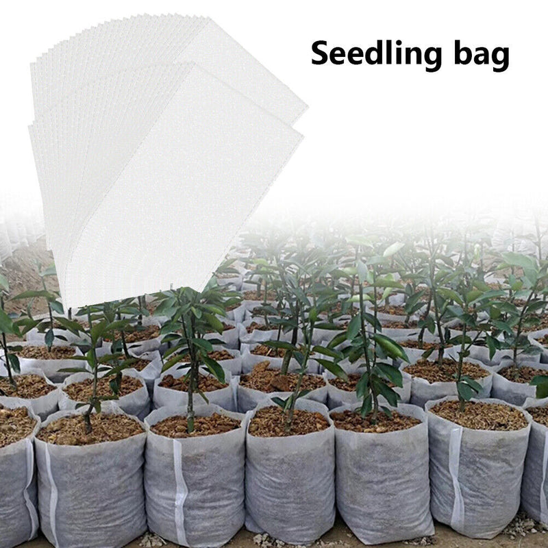 100pcs Biodegradable Nursery Plant Grow Bag Seedling Grow Pouch (18x20cm) Newly