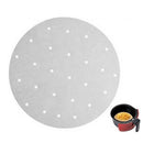 100pcs Circle Air Fryer Pad Kitchen Oven Oil Absorbing Steamer Paper (A)