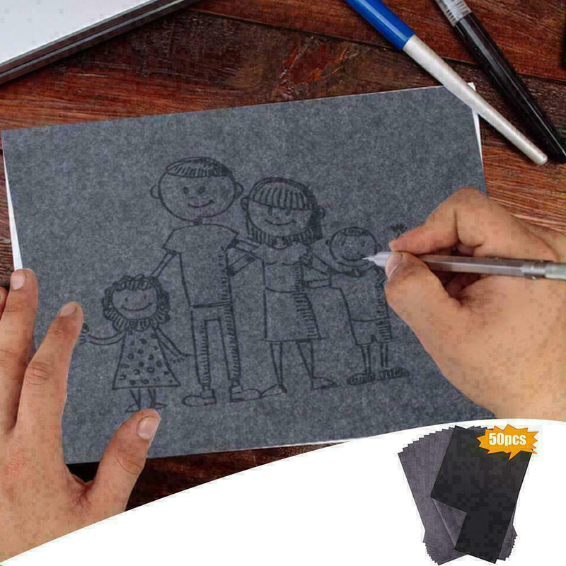 Carbon Transfer Graphite Paper Tracing Drawing Canvas Art Sheets 50 W6C3. H3N1