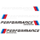 4pcs Car Stickers M Performance Limited Edition Side Door Decals (Black)
