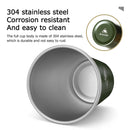 #A Outdoor Camping Cup Stainless Steel Travel Hiking Picnic Milk Coffee Tea Beer