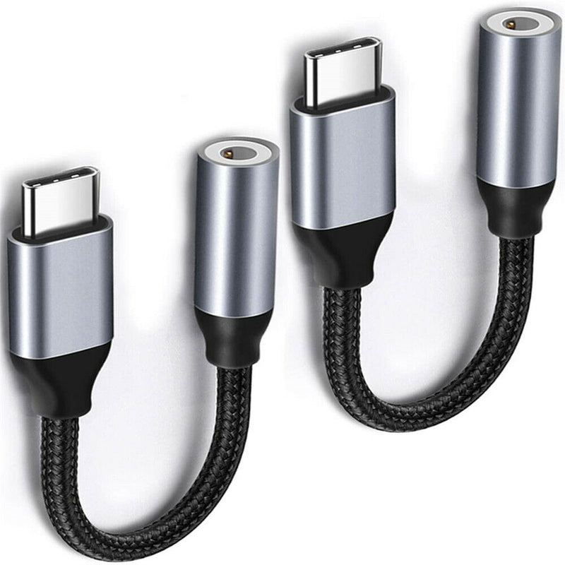 USB-C Type C Adapter Port to 3.5MM Aux Audio Jack Earphone Headphone Cable USB