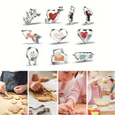 10pcs/set Stainless Steel Cookie Cutter Molds Valentine s Day DIY Baking Biscuit