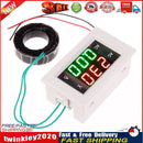 AC Digital Ammeter Voltmeter LCD Amp Volt Meter 100A 60-500V White Newly