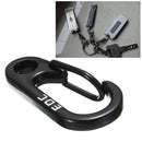 5pcs Carabiner EDC Mini Steel Key Buckle Snap Spring Clip Hook+Black hot.