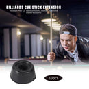 10pcs Rubber Bottom Support Pool Cue Tail Protective Sleeve Billiard Access