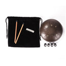 Ethereal 6 inch Steel Tongue Hand Pan Drum 8 Tones with Mallets (Bronze) Newly