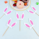 Shower Easter Decor Rabbit Ear Easter Bunny theme Cake Toppers Happy Easter