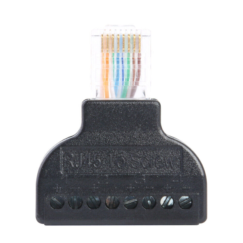 RJ45 Ethernet Male Plug to 8-Pin AV Screw Connector Adapter for CCTV Digital DVR