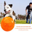 Pet Dog Bite Resistant Sound Molar Ball Training Interactive Ball (Orange) Newly