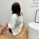 Fashion Nylon Underarm Tote Bag Women Solid Shoulder Hanbag (Grey Green)