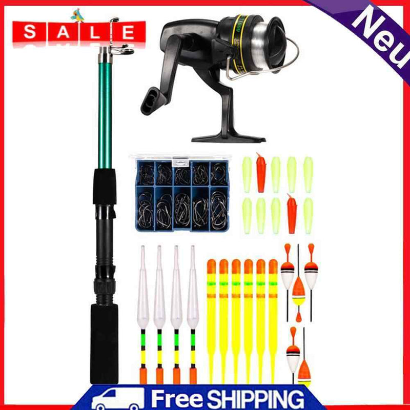 1.6m Fishing Rod Reels Telescopic Full Sea Boat Fishing Combo Accessories Kits