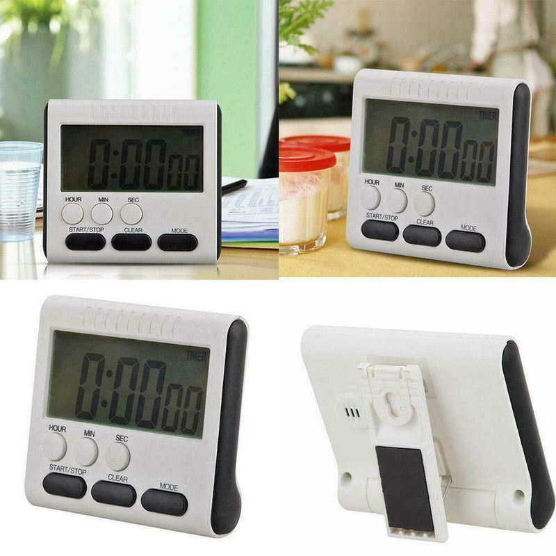 LCD Digital Magnetic Kitchen Cooking Large Timer Loud Count-Down Clock Q1V6
