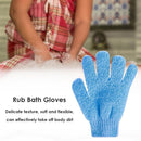 Five Fingers Bath Gloves Shower Towel Scrub Body Child Home Supply (Blue) Newly