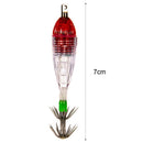 2pc Button Battery Operated LED Light Fishing Lure Squid Hook Light Red