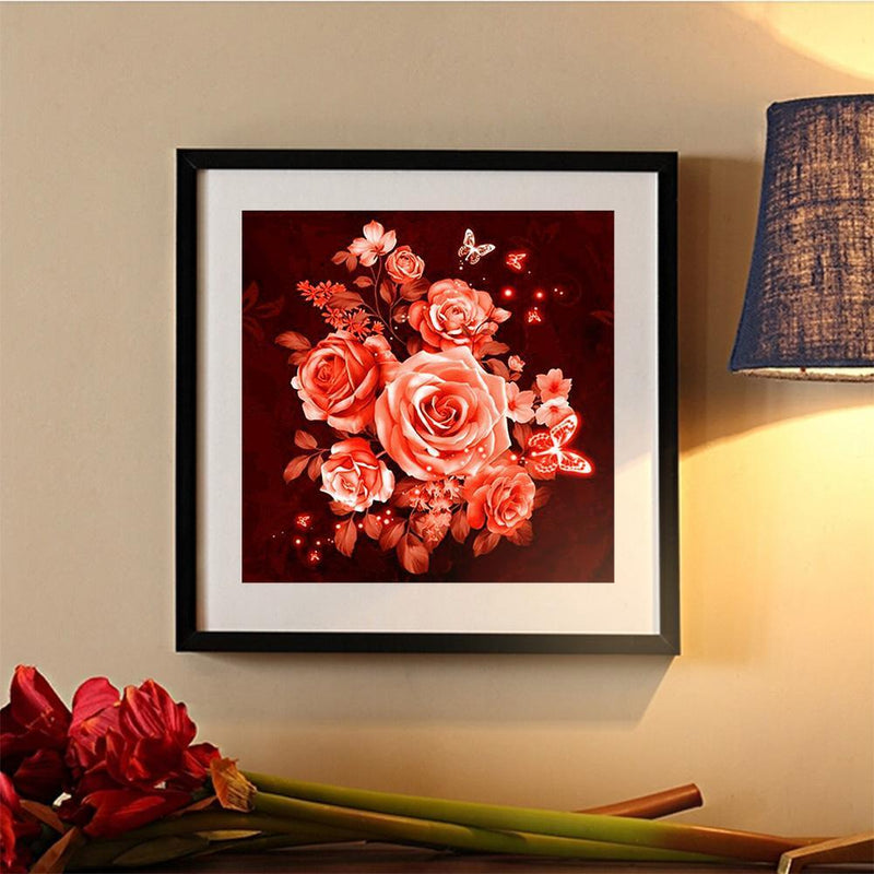 Rose 5D Diamond Painting Embroidery DIY Cross Stitch Home Decor Gift(Orange
