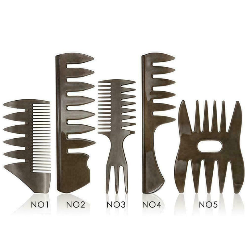 5PCS Slick-back Quiff Grooming Pro Comb AU FAST SHIPPING I0Y8 M0B0