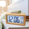 Digital Alarm Clock, Wooden Electronic Clocks Battery Operated with Backlight