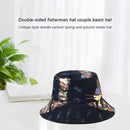 Travel Women Double-side Fisherman Sun Hat Cotton Outdoor Graffiti Basin Caps