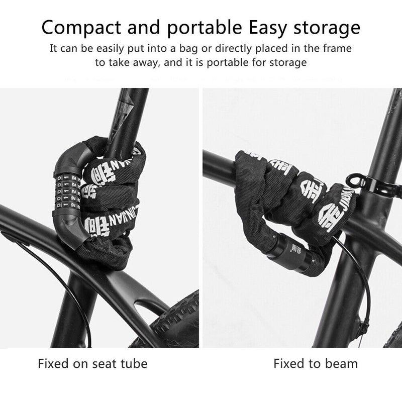 #A Security Anti-theft Lock with 2 Key Portable Motorcycle Cycling Bike Chain Lo