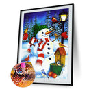5D DIY Full Round Drill Diamond Paint Snowman Mosaic Rhinestone Drawing Pictu