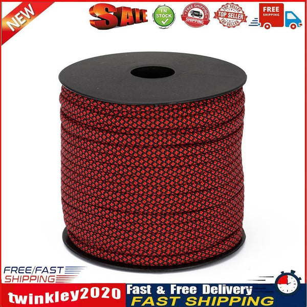 164ft 7-Strand Paracord Parachute Cord Tent Rope for Hiking Camping (Red) Newly