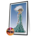 DIY Special-shape Diamond Painting Dress Lady Partial Drill Rhinestone Wall