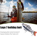 10cm Luminous Fishing Lures Multi Jointed 7 Segment Hard Bait Wobbler Swimbai