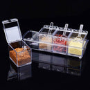 Four Compartments Seasoning Box Safe Material Seasoning Jar Set with Box Co