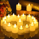 6pcs Flameless Tea Light Candles Battery Operated Flickering Tealights (B) Newly