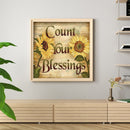 5D DIY Diamond Painting Blessings Full Round Drill Art Letter Picture Home Decor