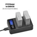 LP-E5 LCD Dual Port USB Battery Charger for Canon EOS 1000D 500D 450D Kiss Newly