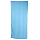 Solid Color Window Curtain Flower Pattern Sheer Voile Tulle Valance Blue