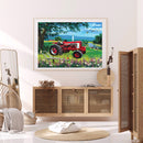 5D DIY Diamond Painting Field Car Full Round Home Decor Rhinestone Wall Drawing