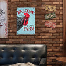 Welcome to Farm Metal Retro Tin Sign Art Wall Plate Iron Painting Home Poster