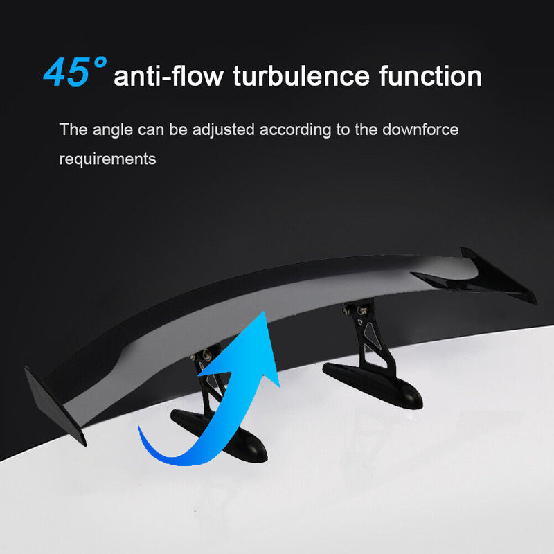 Car Styling Tail Wing Decoration Air Deflector Rear Trunk Spoiler (Black)