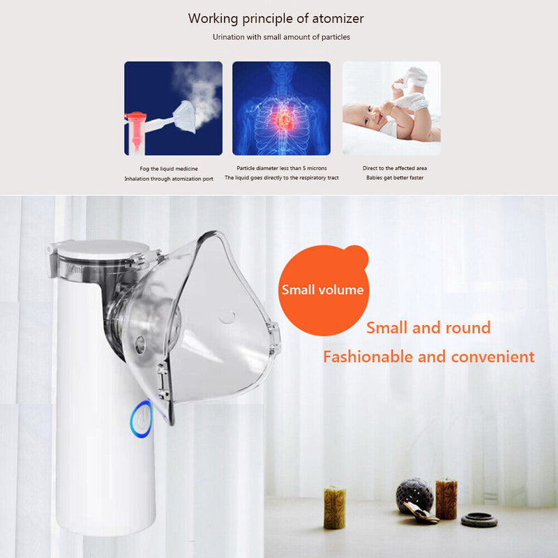 Portable Steam Air Humidifier Handheld Ultrasonic Atomizer Sprayer Recharge